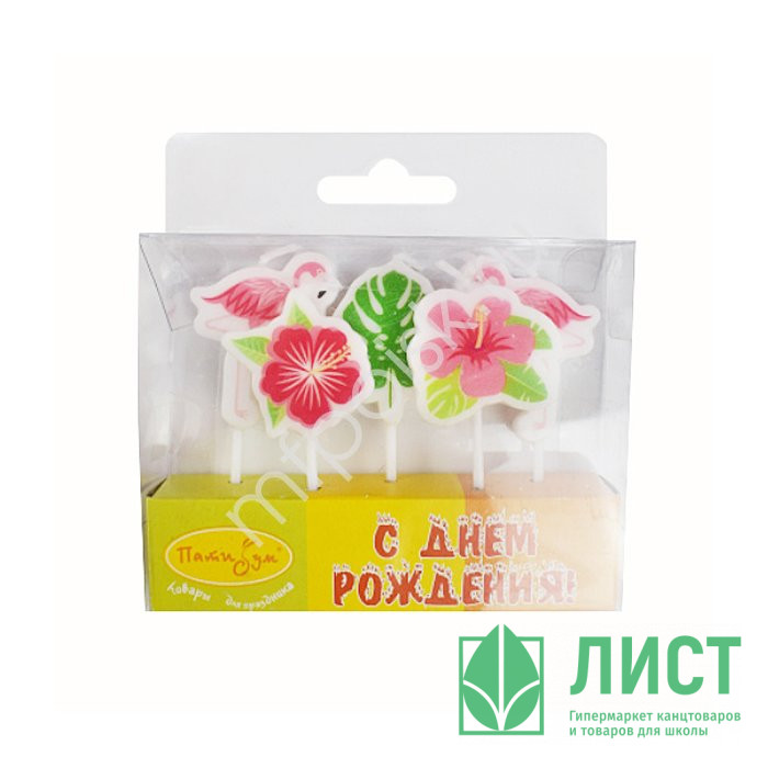 Свечи д/торта фигурные 05шт/наб. Фламинго арт.6066215