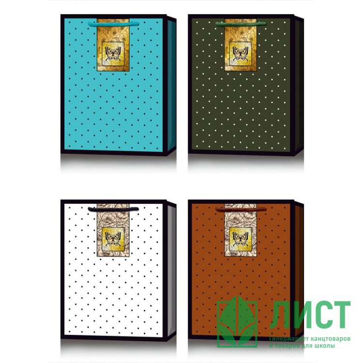 Пакет бумажный с ручкой "deVENTE.Butterfly" вертикальный 26*32*10см арт.9041429