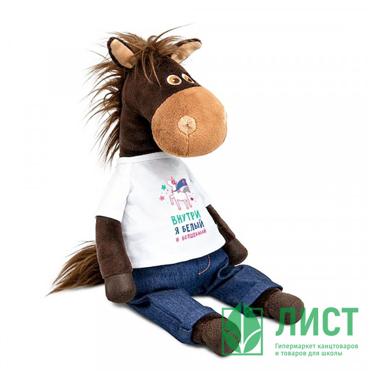 Игрушка мягкая 32см Конь Рейв Шелдон арт.HS32-007