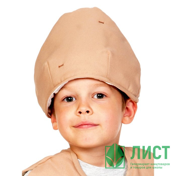 Маска-шапочка карнавальная ткань (САД_ОГОРОД) "Картофель" цв.коричневый р.52-54 арт.4125