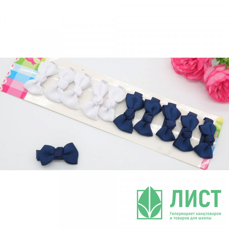 Зажим для волос 5см цвет в ассортименте арт.RV-3565 бантик