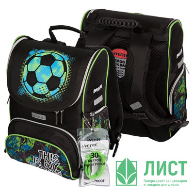 Ранец для мальчиков школьный (deVENTE) Mini Football + часы 35x26x20см арт.7030309 Ранец для мальчиков школьный (deVENTE) Mini Football + часы 35x26x20см арт.7030309