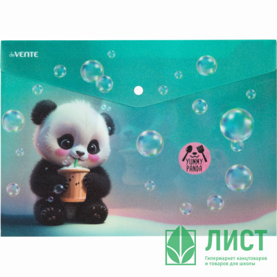 Папка-конверт на кнопке А4 (deVENTE) 180мкм Yummy Panda арт.3079561 Папка-конверт на кнопке А4 (deVENTE) 180мкм Yummy Panda арт.3079561