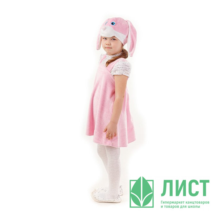 Костюм для девочки Зайка Мила (сарафан,шапка) р.28/110 плюш арт.4004 к-18-28