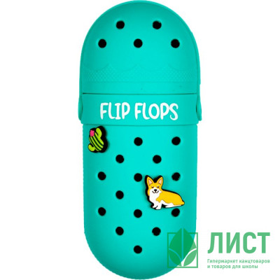 Пенал-тубус 1 отделение (deVente) Flip Flops бирюзовый арт.7027210 Пенал-тубус 1 отделение (deVente) Flip Flops бирюзовый арт.7027210
