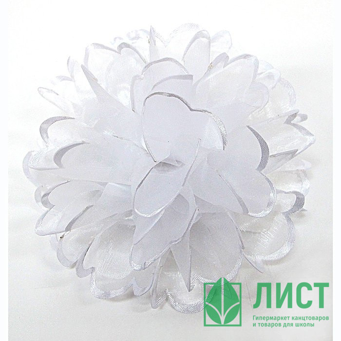 Бант для волос белый 12см арт.0141