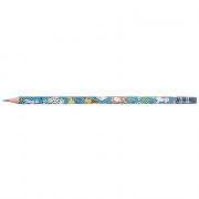 Карандаш чернографитный  Hatber с ластиком HB PetZone круглый корпус арт.	BL_079536 (Ст.72)