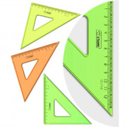 Угольник 12см 45° (СТАММ) NEON Cristal ассорти арт.ТК44