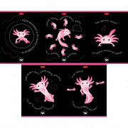 Тетрадь А5 клетка 48 листов скоба Hatber Малыш-аксолотль выборочный лак ассорти арт 48Т5вмВ1