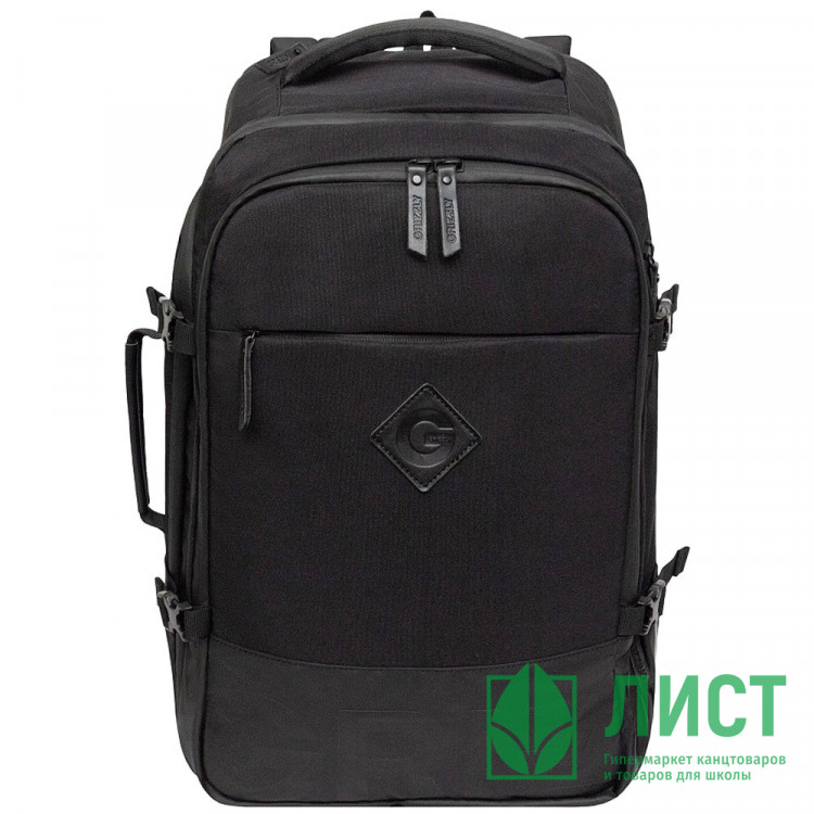 Рюкзак для мальчиков Grizzly арт.RQ-500-1/2 черный - черный 28х50х34 см