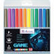 Фломастеры Attomex Игра (GAME) 12 цветов вентилируемый колпачок, пластиковый блистер арт.5081619