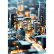 Записная книжка А5 твердая обложка 160 листов (Prof-Press) Тема города-3 глянцевая ламинация лён клетка арт.160-9425