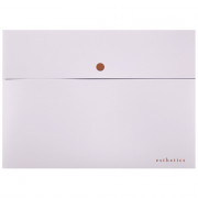 Папка-конверт на кнопке "deVENTE. Эстетик (Esthetics)" A4 (320х235 мм) 350 мкм, фактура "soft-touch", непрозрачная лавандово-пепельная арт.3072516