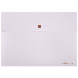 Папка-конверт на кнопке "deVENTE. Эстетик (Esthetics)" A4 (320х235 мм) 350 мкм, фактура "soft-touch", непрозрачная лавандово-пепельная арт.3072516