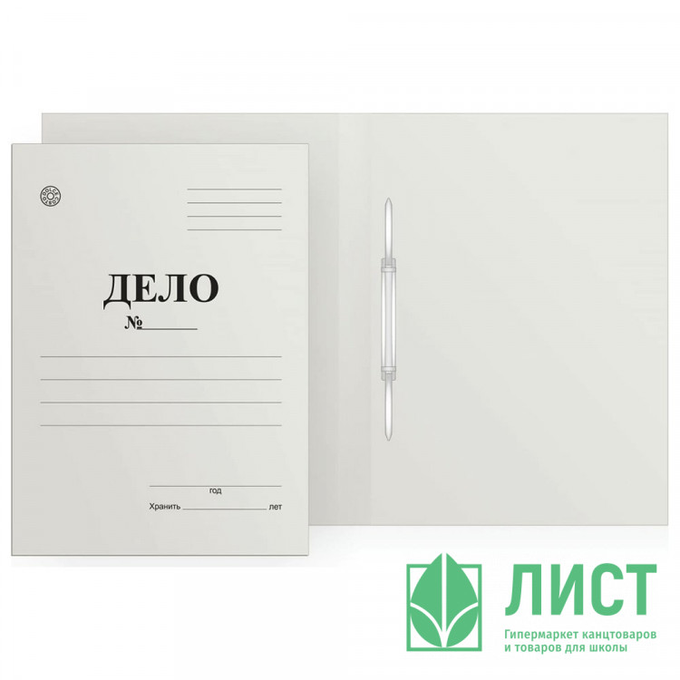 Скоросшиватель "ДЕЛО" 360г/м2 немелованный картон арт.D00507 (Ст.200)