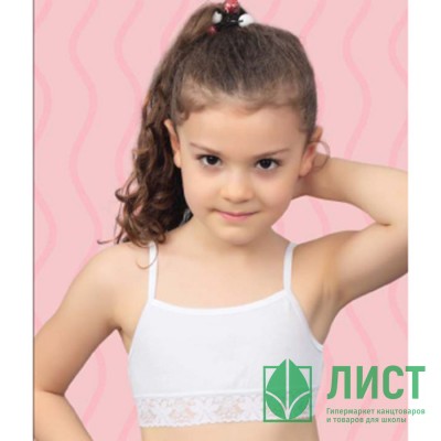 Топ для девочки подростковый арт.4467/3 р.32/122-128 цвет белый 100% х/б Топ для девочки подростковый арт.4467/3 р.32/122-128 цвет белый 100% х/б