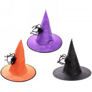 Шляпа карнавальная "Колдунья паук" 32см арт.773-047