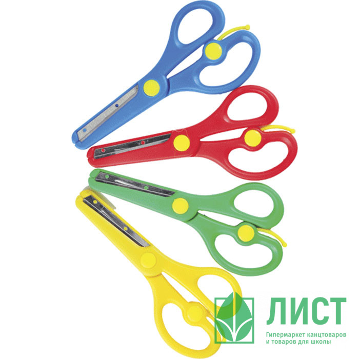 Ножницы детские 130мм пластиковые ручки (deVENTE) Cosmo с усилителем и защитой арт 8010309