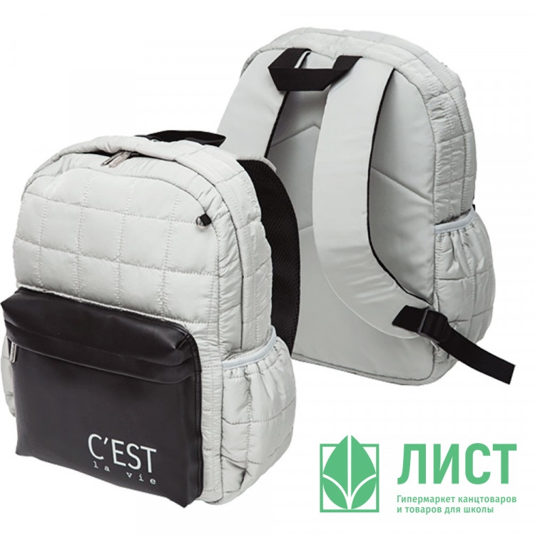 Рюкзак для девочек deVENTE Такова жизнь (C'est La Vie) 36x28x12см мятный арт.7032455