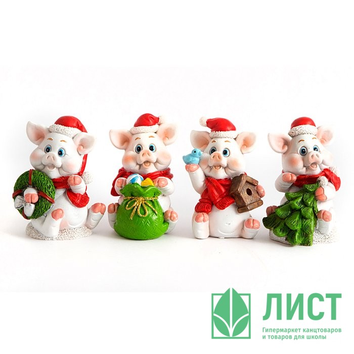 Статуэтка символ года Счастливая хрюшка 8см арт.20838