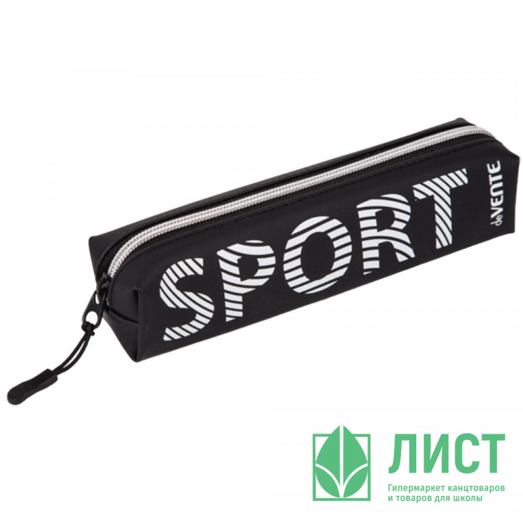 Пенал-косметичка 1 отделение силикон (deVente) Sport 200х40х40 мм черный арт.7029453
