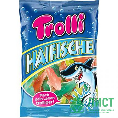 Жевательный мармелад Trolli 150гр Haifische акулы (Ст.24) Жевательный мармелад Trolli 150гр Haifische акулы (Ст.24)