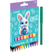 Фломастеры deVENTE Маленький кролик (Little Rabbit) 12 цветов вентилируемый колпачок картонная коробка арт.5081626