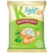 Сухарики "Кириешки Light" 33г пшеничные, сметана с зеленью арт.БС510