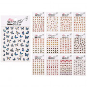Наклейки декоративные для ногтей Mazari 8,5*13 см 18 дизайнов ассортимент арт.M-20745