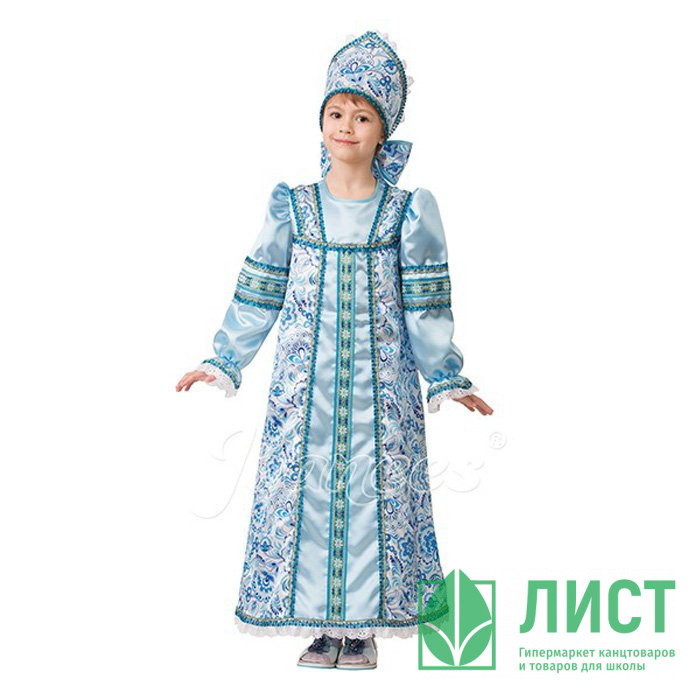 Костюм Д (РУССКАЯ СКАЗКА) Василиса Сказочная (сарафан, кокошник) р.26/104-36/140 ткань арт.5214