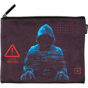 Папка школьная для тетрадей А5 на молнии кожзам (deVENTE) Label. Hacker арт.8053527