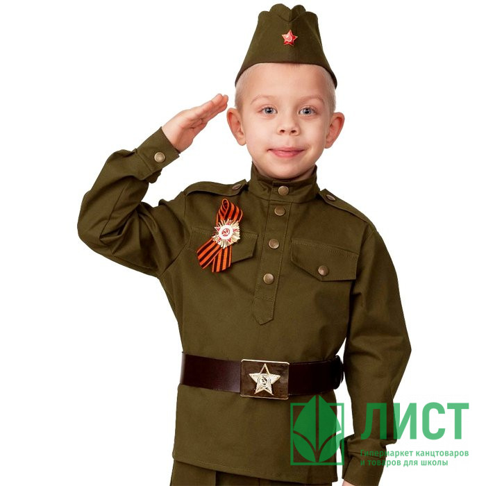 Костюм М Солдат малютка (сорочка,головной убор) р.р.92-52 ткань арт.8020-92-52