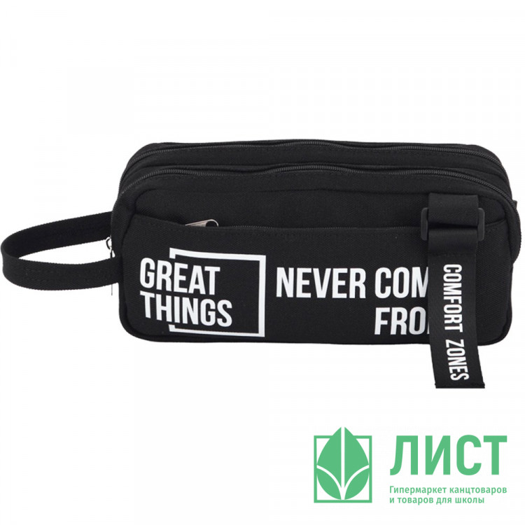 Пенал-косметичка 1 отделение deVENTE Великие дела (Great things) 220x100x80мм арт.7025699