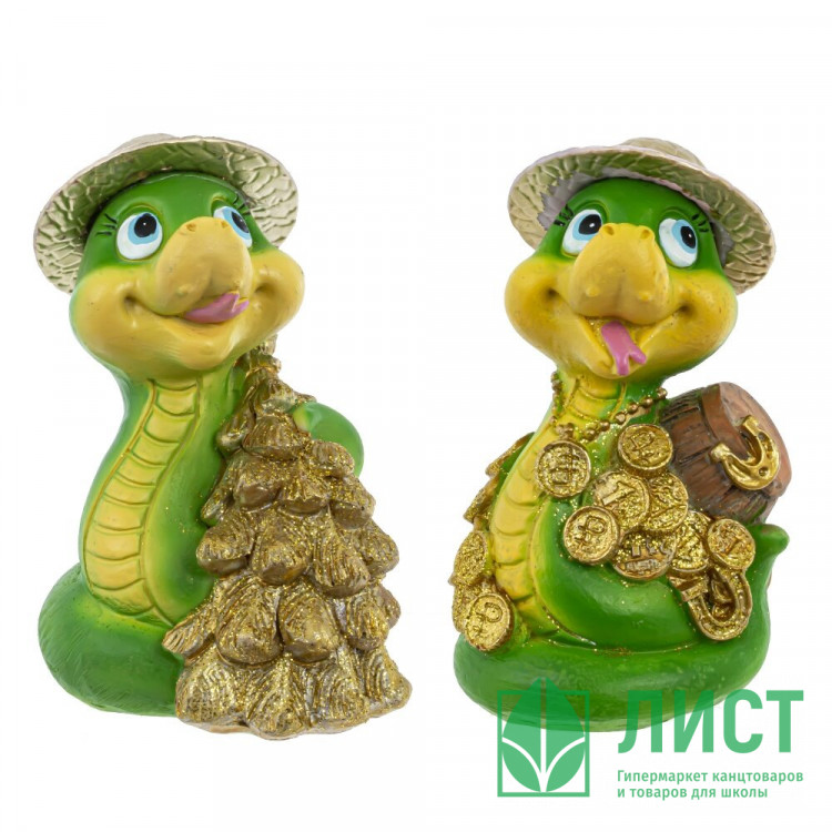 ЛИКВИДАЦИЯКопилка "Змея" 6*6,5*11см асс. арт.806042