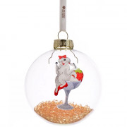 Шар стекло 08см "Игривая собачка" арт.89851