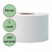Бумага туалетная Т2 1-слойная втулка 200м*10см рулон белая Tellus (TORK Universal) Т2 арт.120197