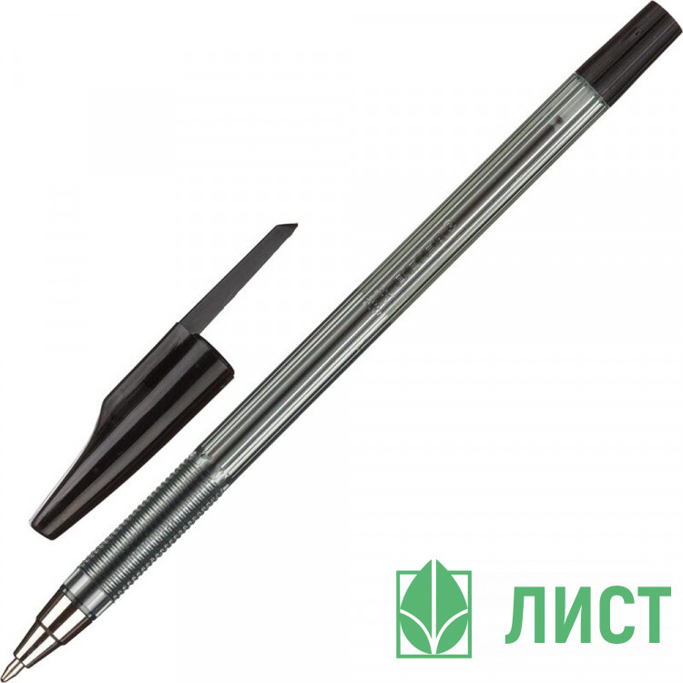 Ручка шариковая прозрачный корпус (BEIFA) черный, 0,5мм арт.АА 927 ВК