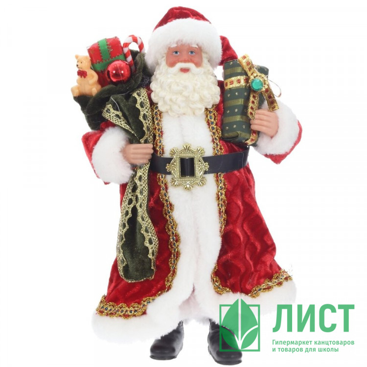 Игрушка декор. "Дед Мороз" 25см в красной шубке арт.822829