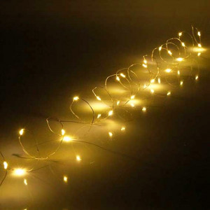 Гирлянда эл.д/дома 10м 100LED Нить "Роса" цв.тёплый белый 8реж IP-20 арт.725-0071