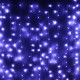 Гирлянда электрическая уличная занавес Дождь 3*2,5м 480LED цвет синий (светлый провод) 8режимов арт.196-506