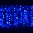 Гирлянда электрическая уличная занавес Дождь 3*2,5м 480LED цвет синий (светлый провод) 8режимов арт.196-506 - 