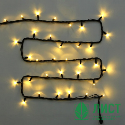 Гирлянда эл. уличная точечная 25м 300LED цв.тёплый белый 8реж (чёрный провод) IP-54 (можно соединять) арт.725-560 Гирлянда эл. уличная точечная 25м 300LED цв.тёплый белый 8реж (чёрный провод) IP-54 (можно соединять) арт.725-560