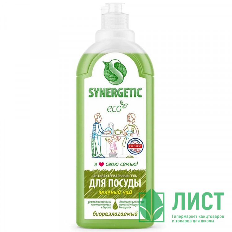 Моющее средство для посуды Synergetic 1000мл Зеленый чай арт.103117 (Ст.8)