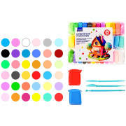 Пластилин супер легкий для лепки 36 цветов Mazari 3 стека арт.M-4199-36