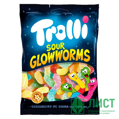 Жевательный мармелад Trolli Светящиеся червячки 150гр кислые (Ст.21) Жевательный мармелад Trolli Светящиеся червячки 150гр кислые (Ст.21)