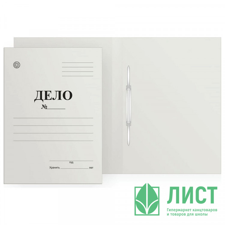 Скоросшиватель "ДЕЛО" 280г/м2 немелованный картон арт.D00503 (Ст.250)