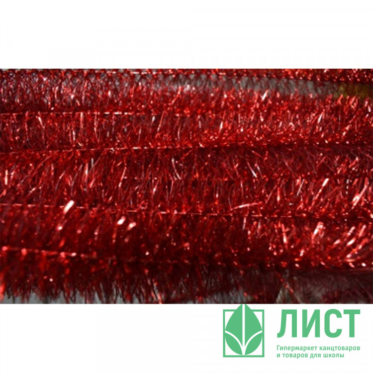 Мишура 2м №18 35+35мм "Ежик" цв.красный (Ст.50/150)