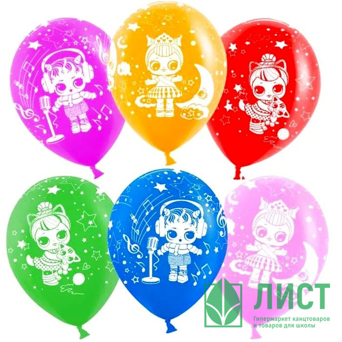 Шар воздушный  1шт. АССОРТИ 30см с рисунком