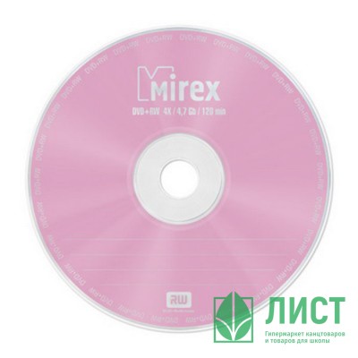 Диск  DVD+RW Mirex 4,7Гб 4x Slim (Ст.1) штука Диск  DVD+RW Mirex 4,7Гб 4x Slim (Ст.1) штука