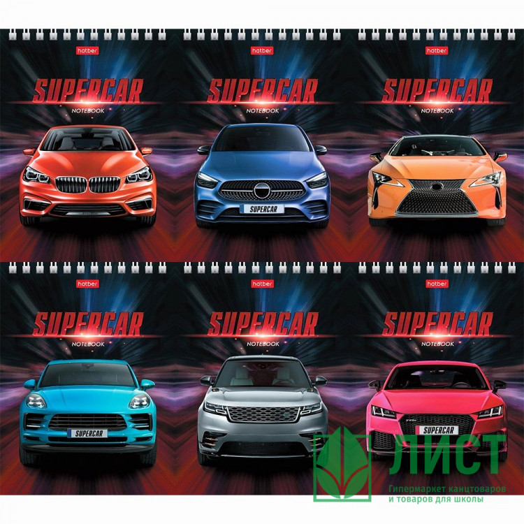 Блокнот А6 мягкая обложка на гребне 40 листов (Hatber) Машины клетка арт 40Б6B1гр